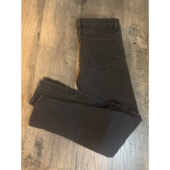 Zara Woman Moto Jeggings Slim Fit Medium Rise Black Pants Size US‎ 02 - Picture 1 of 10